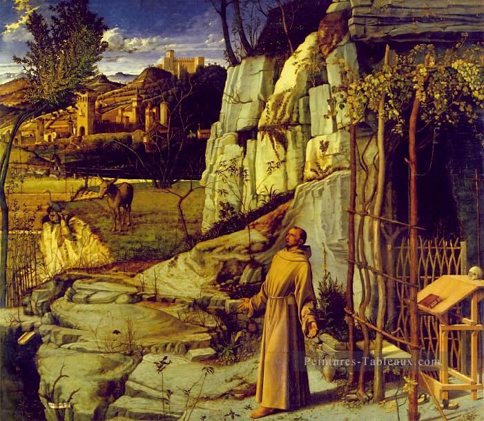 St François en extase Renaissance Giovanni Bellini Peintures à l'huile